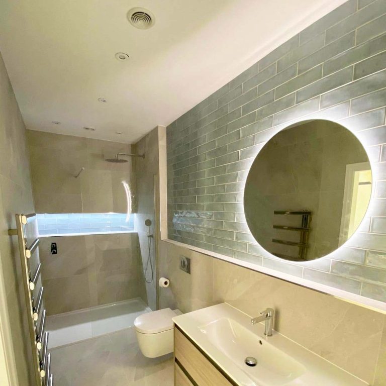 Bathroom lighting installation by Albert's Electrical.